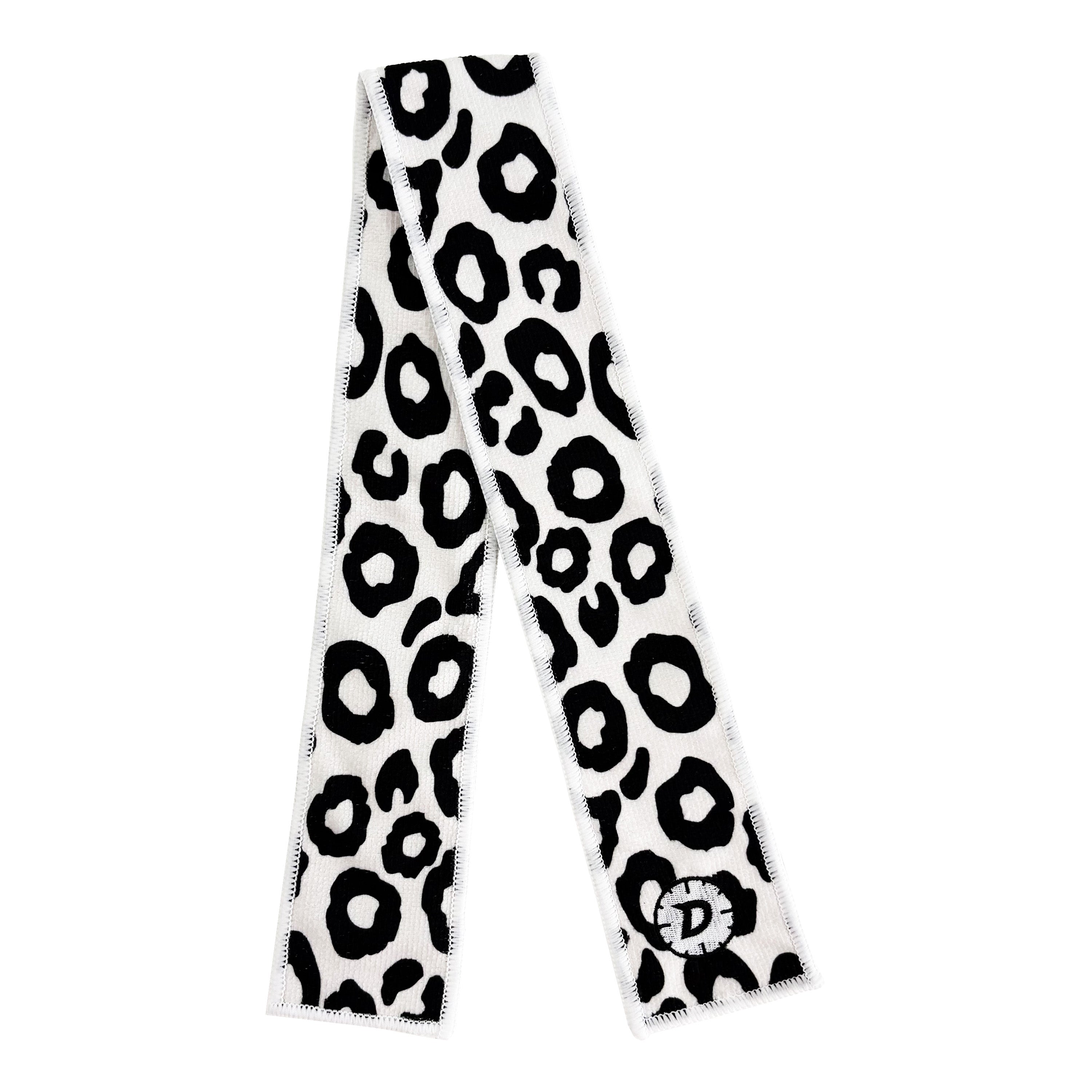 White Leopard Print Towel